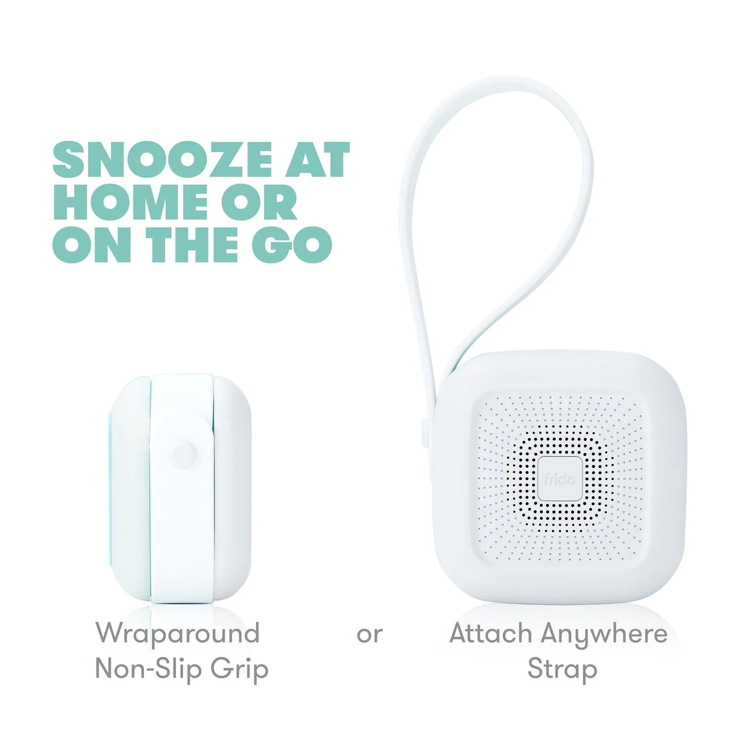 2-In-1 Portable Sound Machine and Night Light with Strap for Infant, White Noise Machine with Soothing Sounds for Stroller or Car Seat with Volume Control
