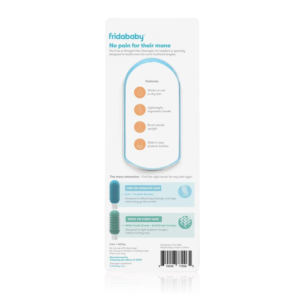 Fine or Straight Hair Detangling Kids Brush, Detangles Knots without Tears or Breakage