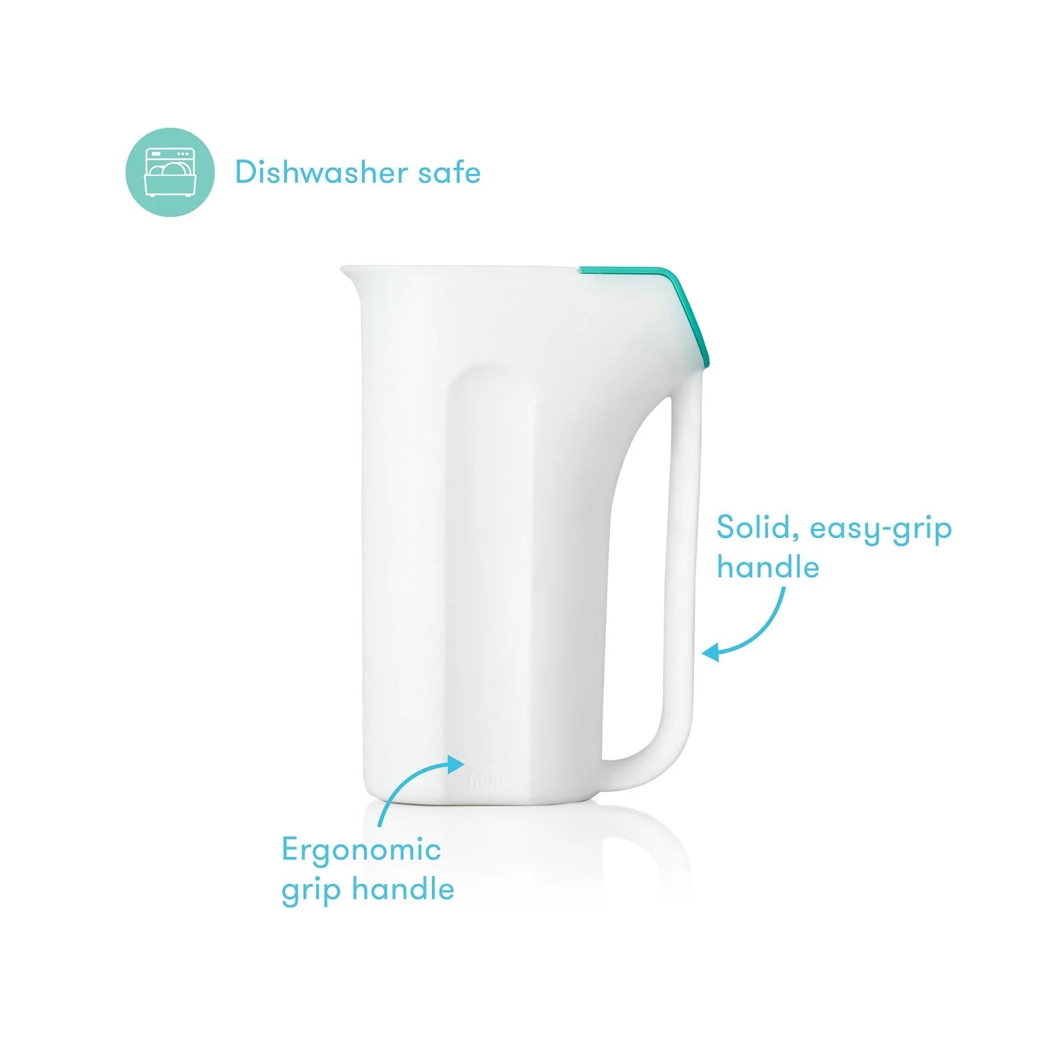 Control the Flow Polypropylene ABS Rinser, Bath Time Rinse Cup with Easy Grip Handle and Removable Rain Shower, White
