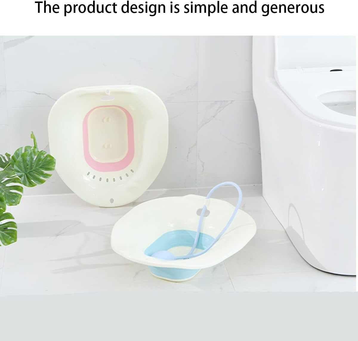 Sitz Bath for Toilet Seat, Perineal Soaking Bath for Postpartum Care, Designed for Soothing and Relieving Perineal, Folding Toilet Sitz Bath Toilet Seat Perineal Soaking Bath for Postpartum Care(Blue)