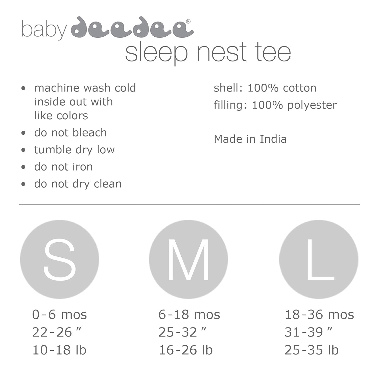 Sleep Nest Tee Baby Sleeping Bag, Lucky Trunks, Small (0-6 Months)