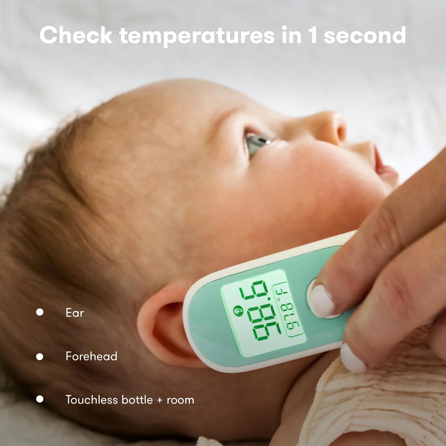 3 in 1 Digital Thermometer for Ear, Forehead, and Touchless Infrared Bottle Temperature