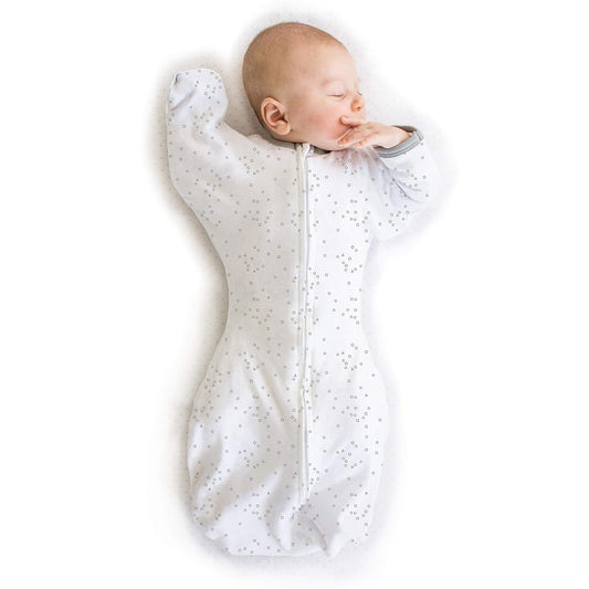Transitional Swaddle Sack, Arms up Half-Length Sleeves & Mitten Cuffs, Swaddle for Newborn Transition to Baby Sleep Sack Wearable Blanket, Medium, 3-6 Month, 14-21 Lb, Sterling Confetti