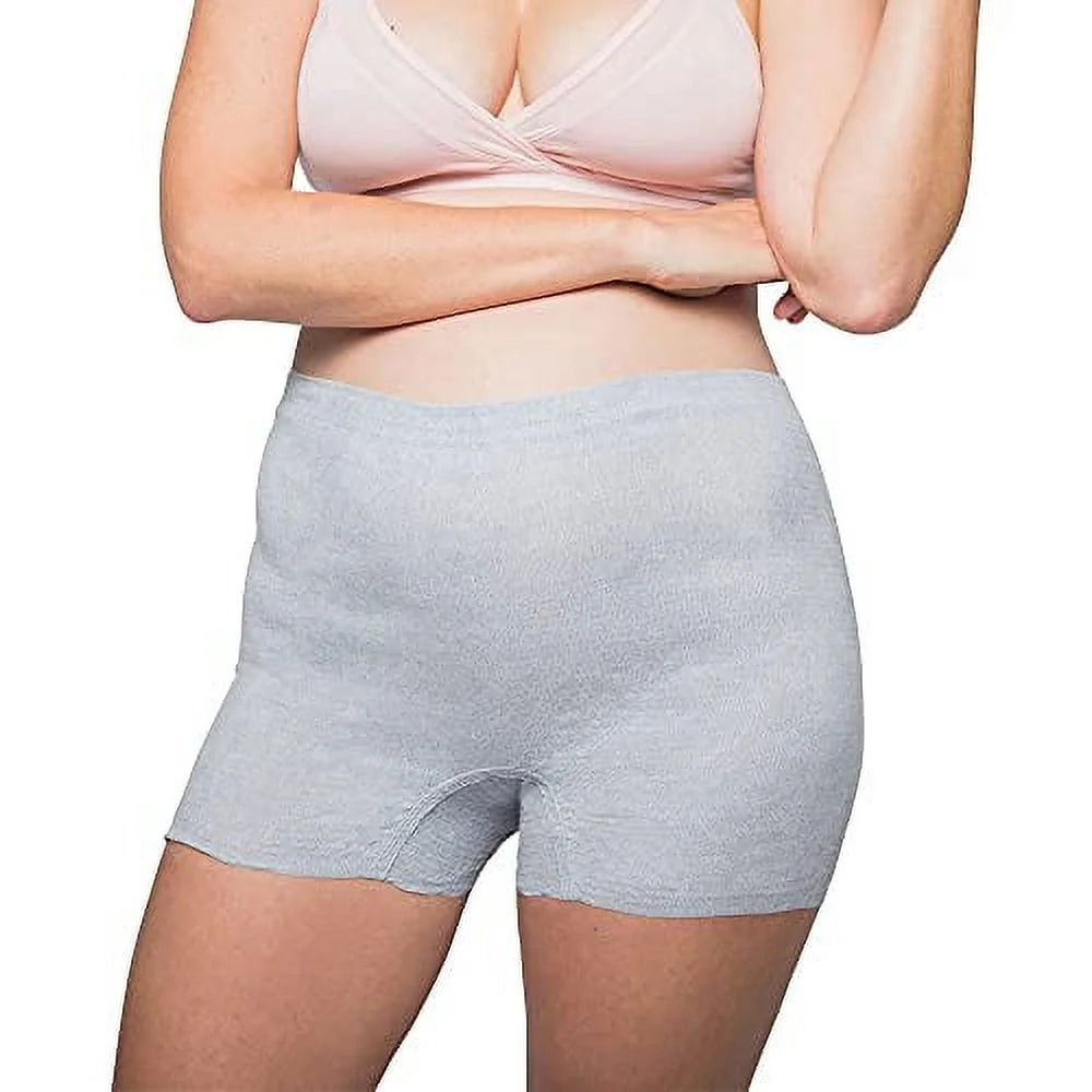 Frida Mom Disposable Postpartum Underwear (Without Pad) | Super Soft, Stretchy, Breathable, Wicking, Latex-Free, Boyshort Cut | Petite (8 Count)
