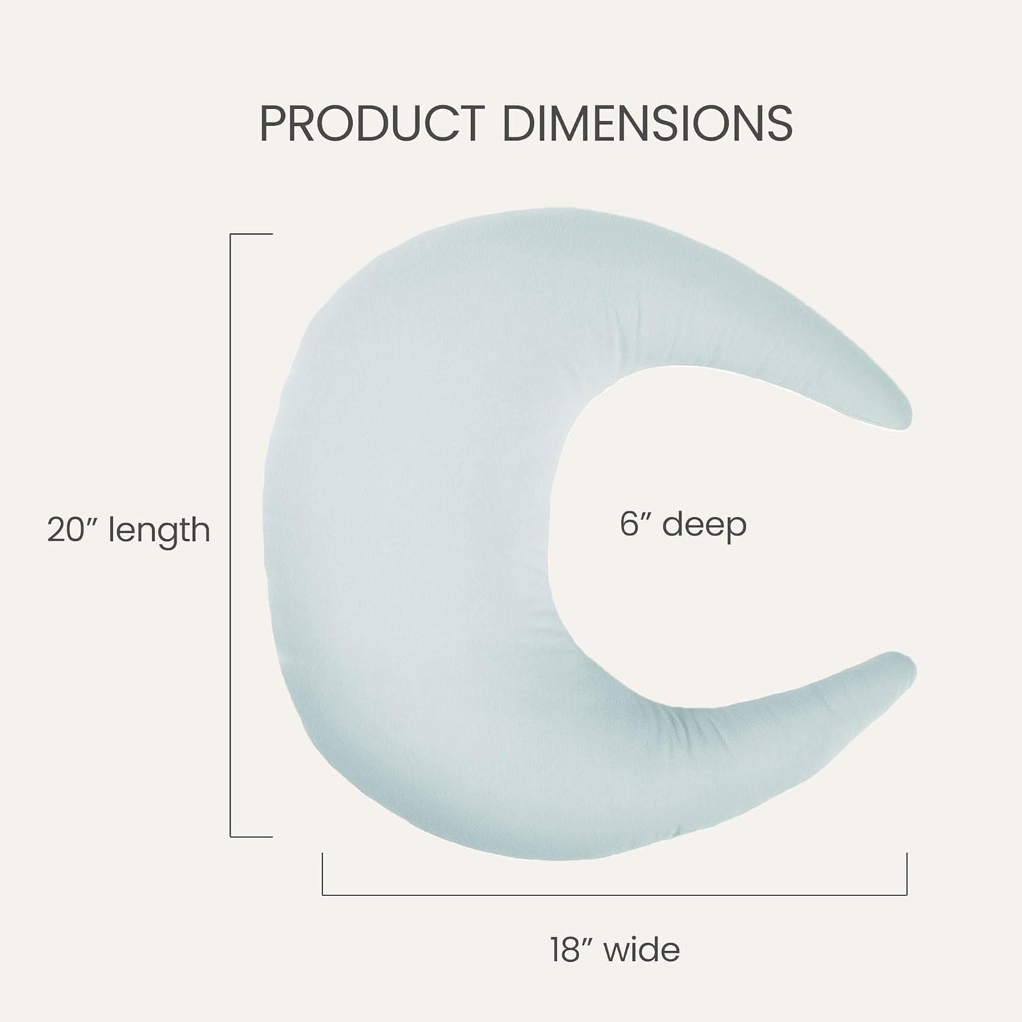 Organic Nursing Pillow | Bottle & Breastfeeding Pillow with Organic Cotton Cover & Fiberfill, Machine Washable Feeding Pillow, Newborn Essentials Must Haves (Bluebell)