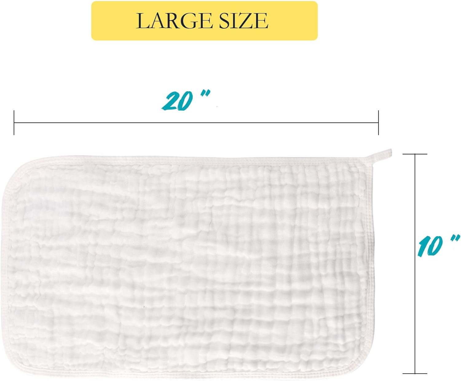 Baby Burp Cloths Muslin Washcloths - Muslin Burp Cloths Hanky Extra Soft Absorbent 6Pck 100% Cotton Baby Burp Rags Large 20''X10'' 6 Layers Newborn Burp Sets for Girls Boys