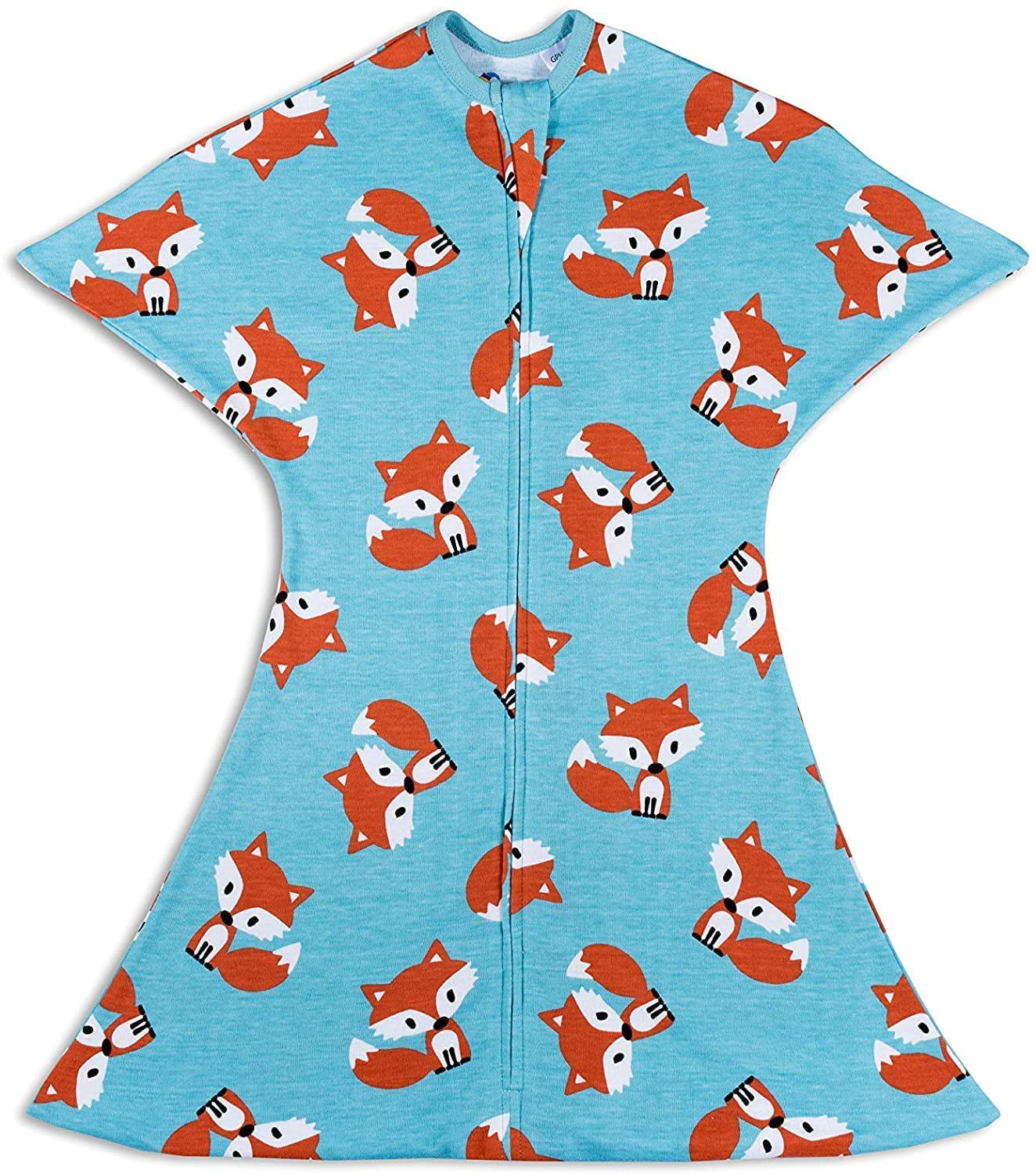 Zipadee-Zip Transition Swaddle - Cozy Baby Swaddle Blanket with Zipper Convenience - Roomy Wearable Blanket for Easy Diaper Changes - Friendly Fox, X-Small (3-6 Month)