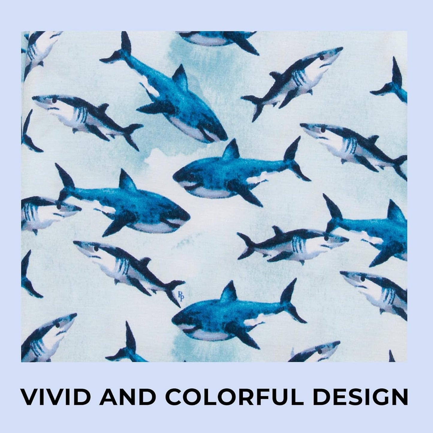 Super Soft Baby Blankets for Boys, Girls & Newborns - Plush Patoo Stroller Blanket in Viscose from Bamboo (40" X 40") Sharks