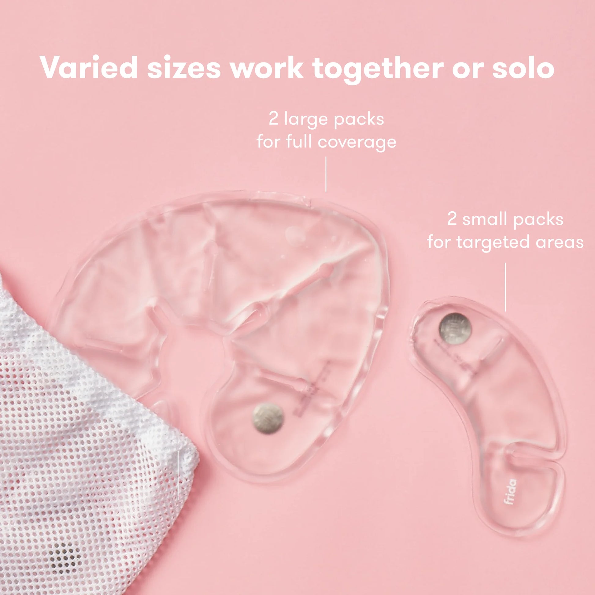 Instant Heating Pads for Breasts, Reusable Click-To-Heat Relief, Breastfeeding Essentials - 2 Small & 2 Large Heat Pads, 4Pc Set