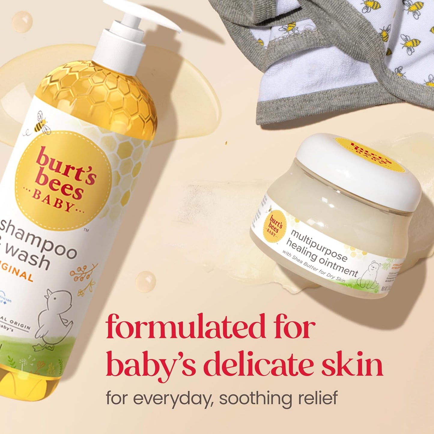 Baby 100% Natural Origin Multipurpose Healing Ointment, Face & Body Baby Ointment – 7.5 Ounce Tub