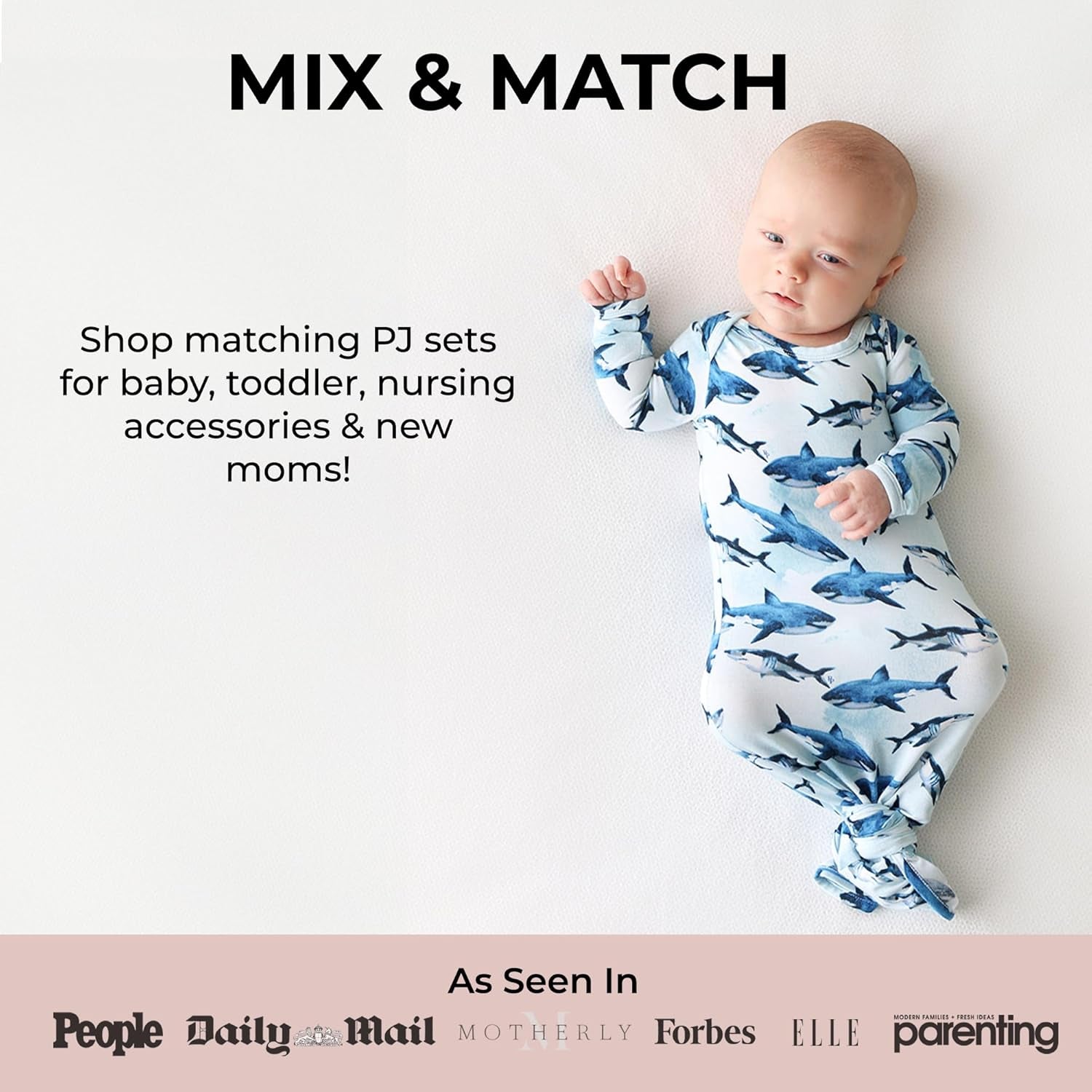 Super Soft Baby Blankets for Boys, Girls & Newborns - Plush Patoo Stroller Blanket in Viscose from Bamboo (40" X 40") Sharks