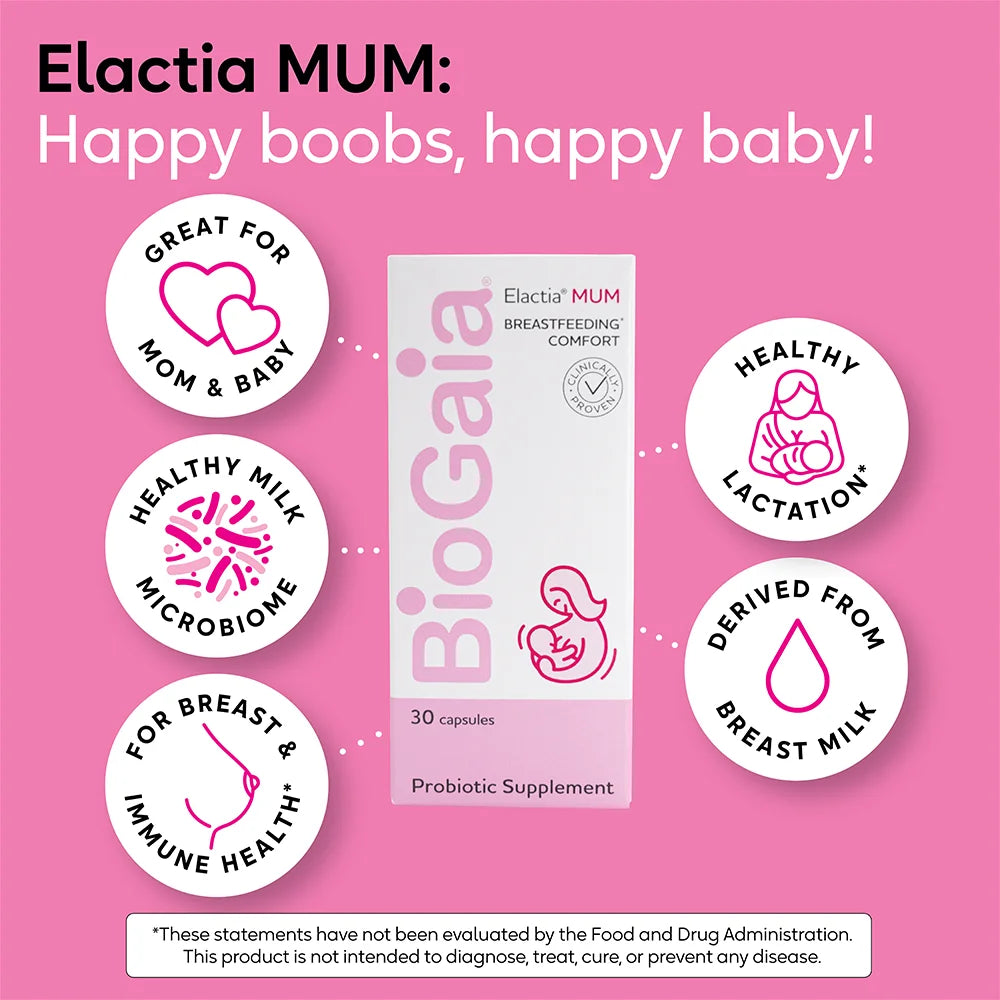 Breastfeeding Probiotic | Probiotic for Breastfeeding Moms | Ease Lactational Breast Pain | Promote Healthy Lactation | Newborn Essentials for Mom & Baby | Daily Breastfeeding Supplement