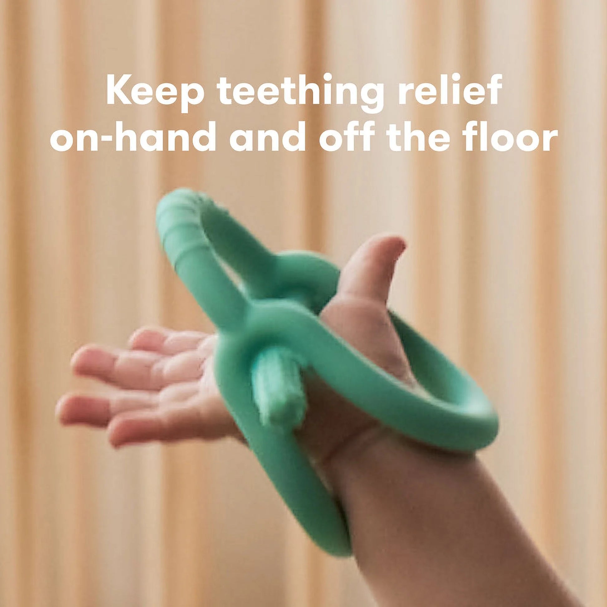 Get-A-Grip Teether for Babies, Teal, 3+ Months