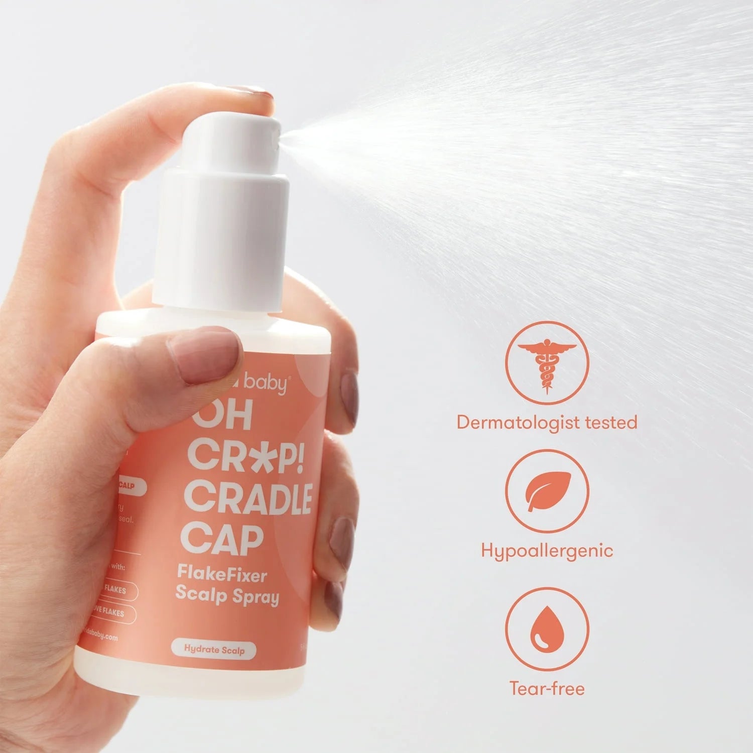 Flakefixer Cradle Cap Treatment for Infant, Hydrating Baby Shampoo Scalp Spray, 5 Fl Oz