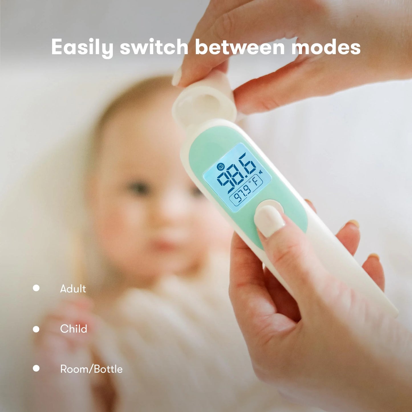 3 in 1 Digital Thermometer for Ear, Forehead, and Touchless Infrared Bottle Temperature