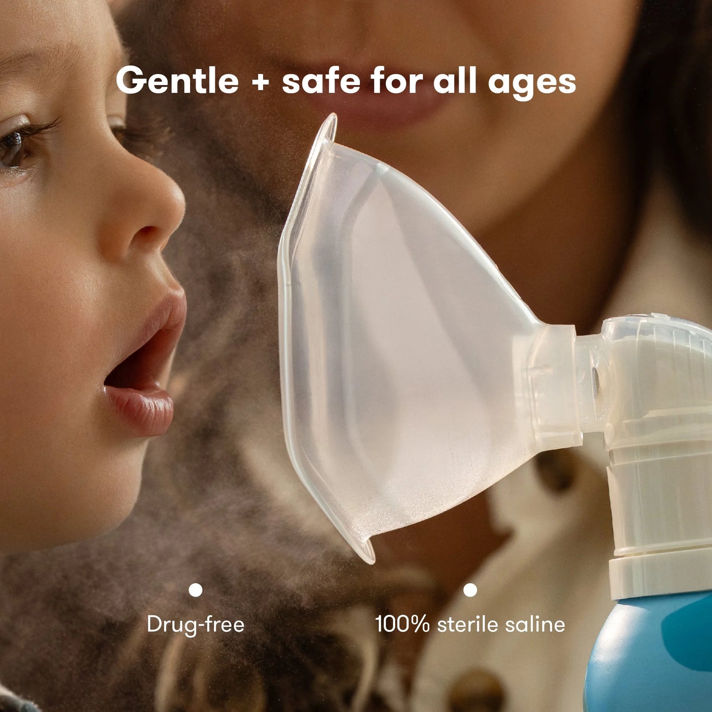 Nose Saline Mist Nasal Inhaler, Allergy Relief and Congestion Relief for Babies + Kids