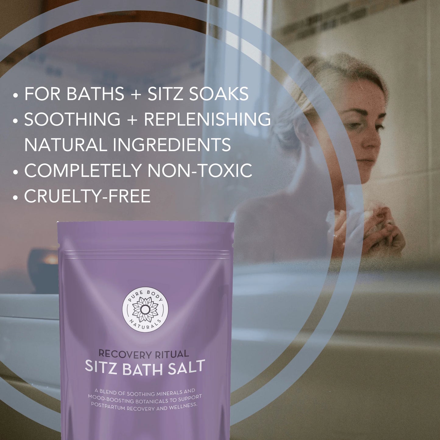 Sitz Bath Epsom Salt for Postpartum Care and Hemorrhoid Treatment, 32 Oz by .