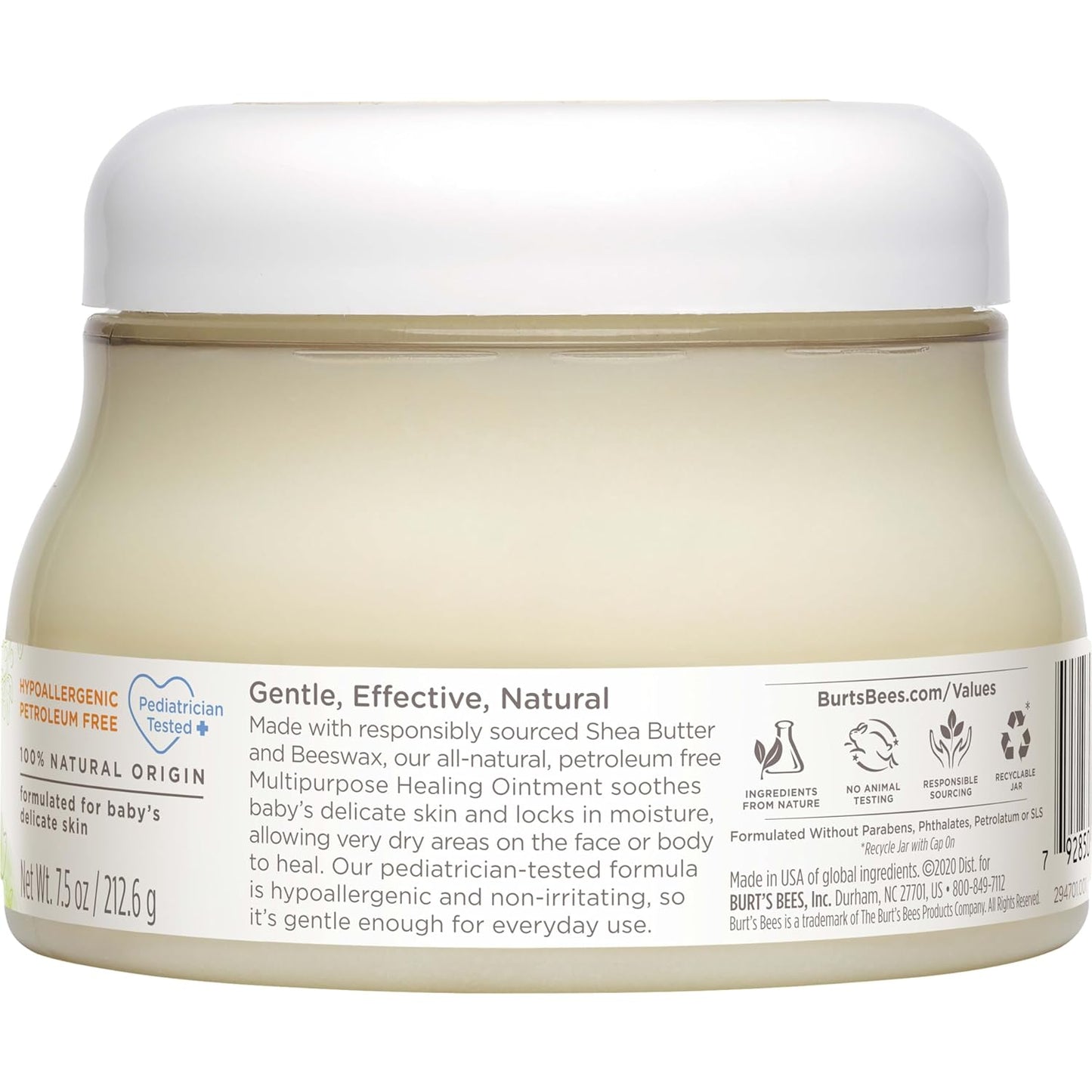 Baby 100% Natural Origin Multipurpose Healing Ointment, Face & Body Baby Ointment – 7.5 Ounce Tub