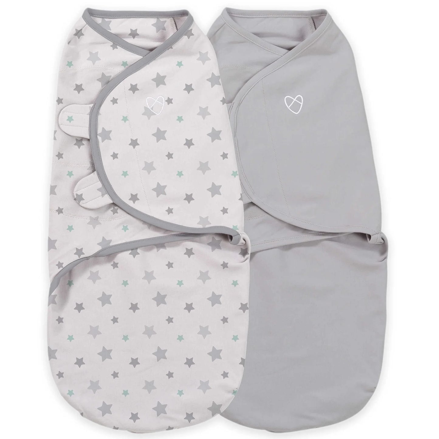 Swaddleme Original Organic Swaddle - Size Small/Medium, 0-3 Months, 2-Pack (Starry Skies )