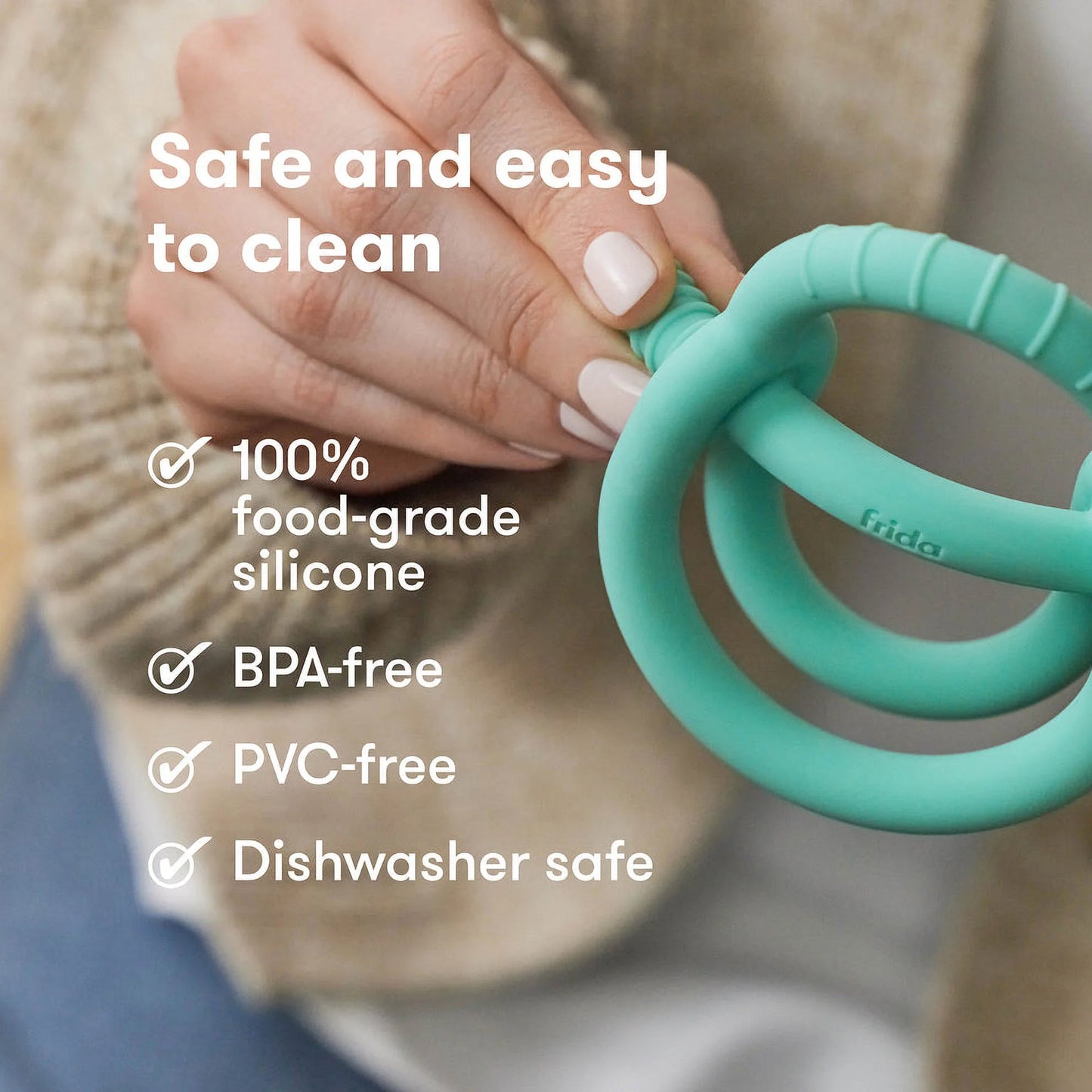 Get-A-Grip Teether for Babies, Teal, 3+ Months