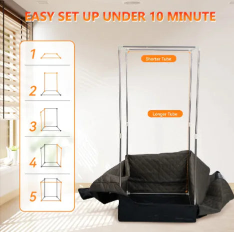 Effortlessly set up your Home Sauna Room in under 10 minutes for soothing at-home postpartum care.