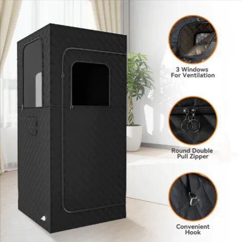 Portable Home Sauna Room designed for soothing postpartum care, featuring adjustable heat and ample ventilation.