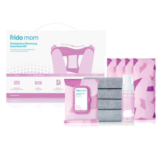 Postpartum Recovery Essentials with Pads & Disposable Underwear, 4 Count Gift Set, One Size