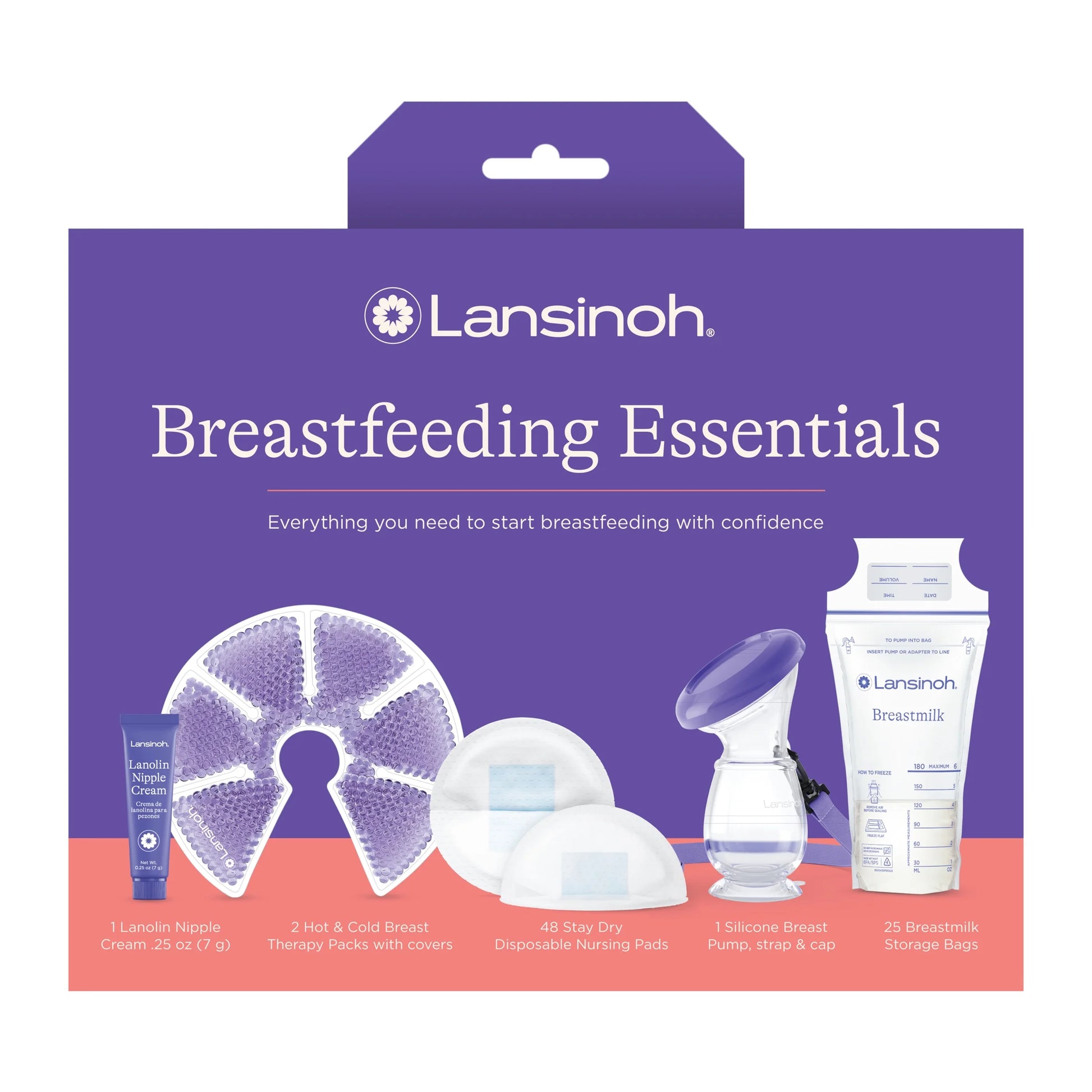 Breastfeeding Essentials Kit for Nursing Moms, Disposable, 5 Pieces