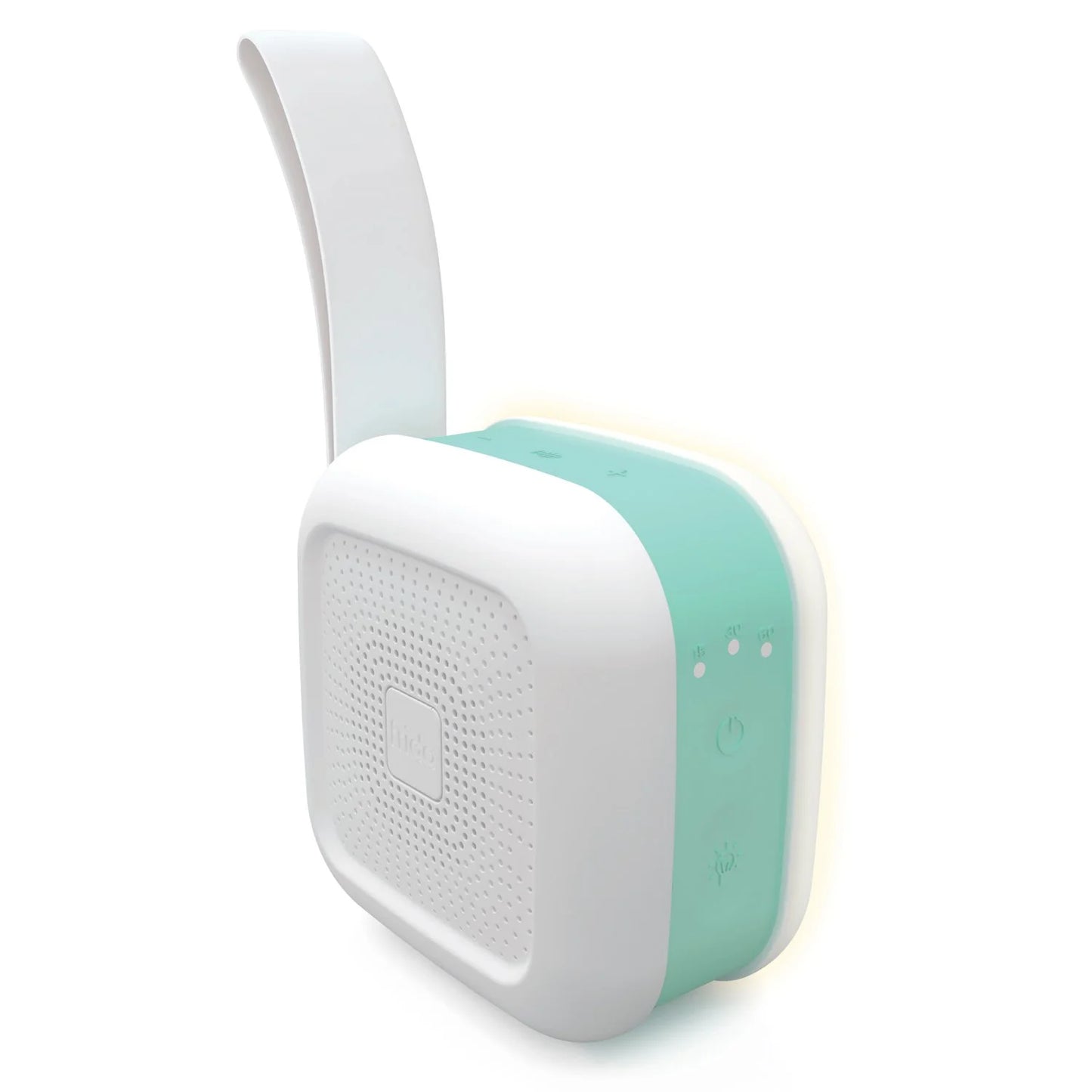 2-In-1 Portable Sound Machine and Night Light with Strap for Infant, White Noise Machine with Soothing Sounds for Stroller or Car Seat with Volume Control