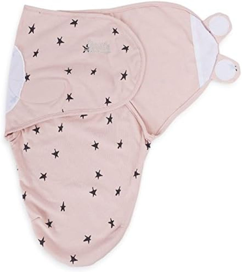 Adjustable Swaddle Blanket Infant Baby Wrap Set 3 Pack, for Baby Girl (Blush Pink, 0-3 Months)