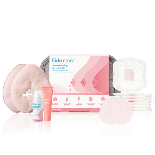 Breastfeeding Survival Kit with Nipple Cream, Lactation Breast Pads, and More, 13 Piece Kit