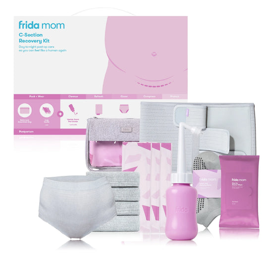 Postpartum C-Section Recovery Care Kit with Peri Bottle and Disposable Underwear for Women, One Size